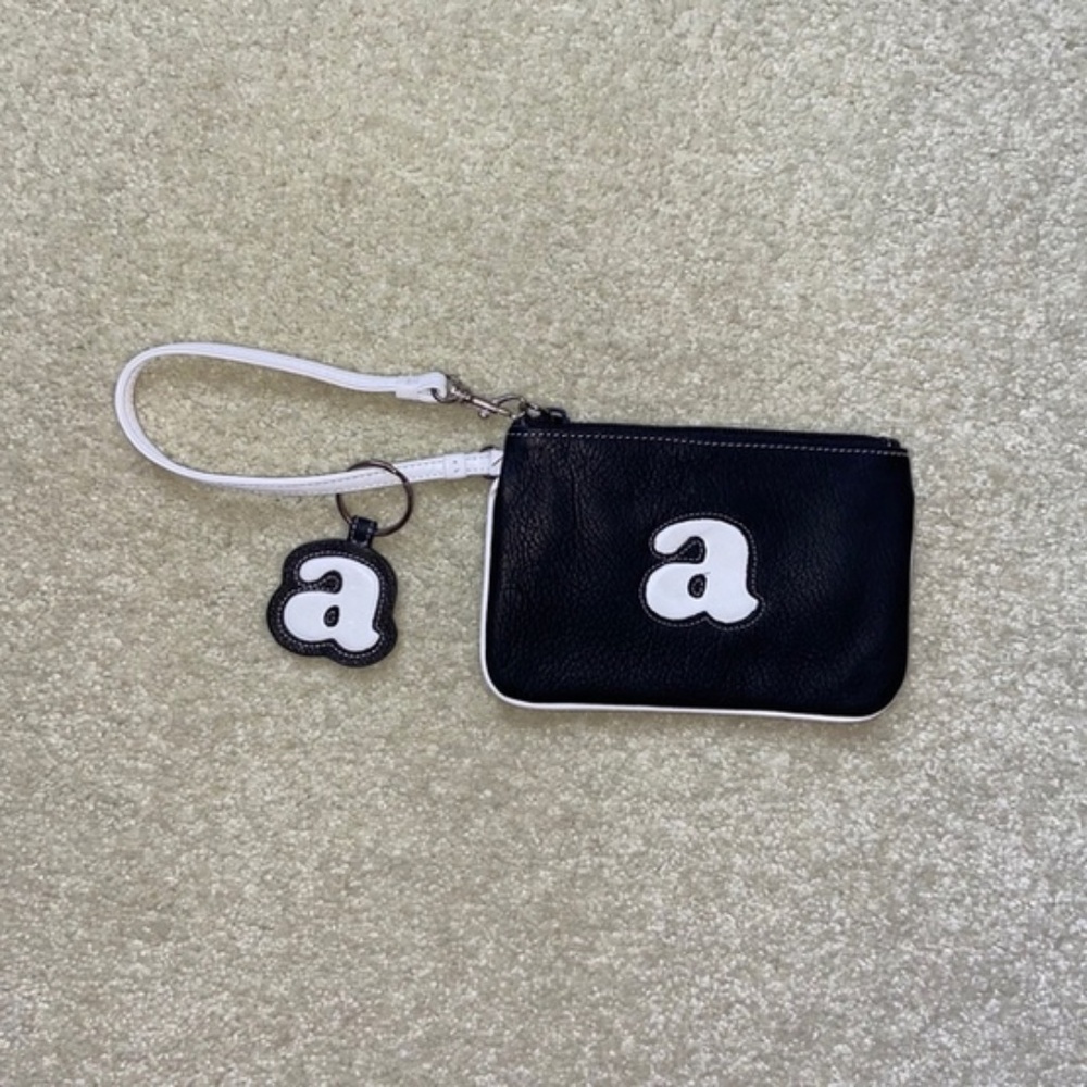 Wilson Leather "A" Initial Wristlet & Keychain